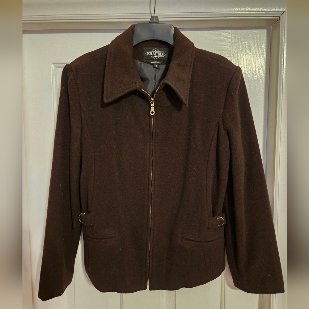 Vintage Braetan Brown Wool Blend Jacket